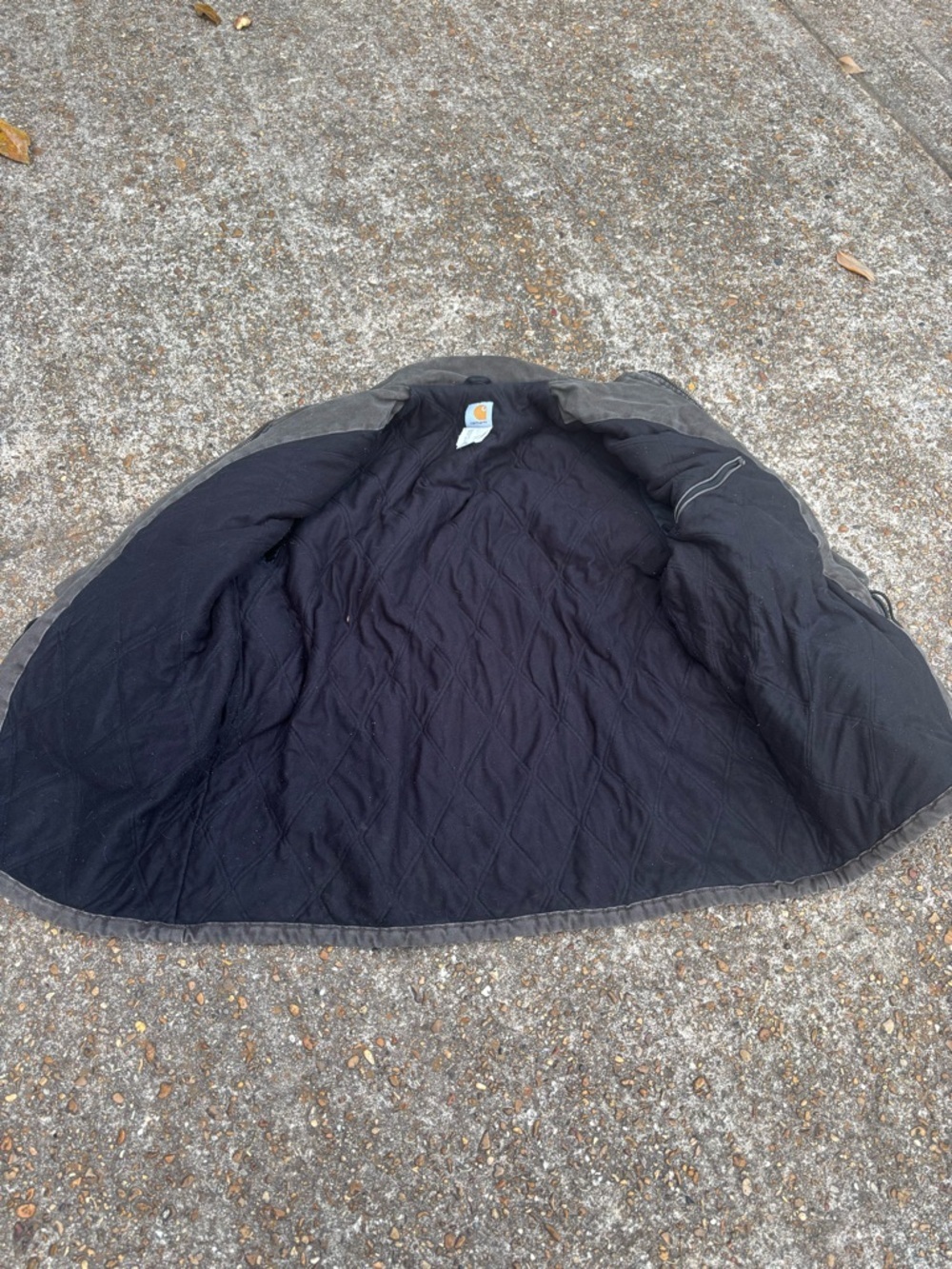 Carhartt Vintage Black Distressed Coat Chore Jacket Blanket Lined C46TMB USA - Picture 7 of 8